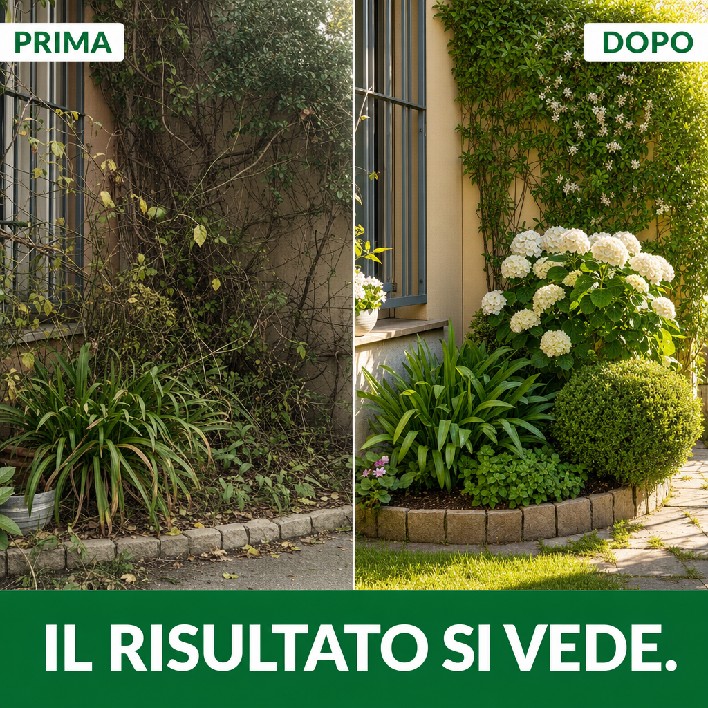Prima e dopo: il risultato della cura guidata da Piantaverde si vede